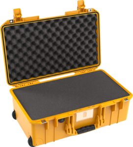pelican air 1535 case with foam - yellow