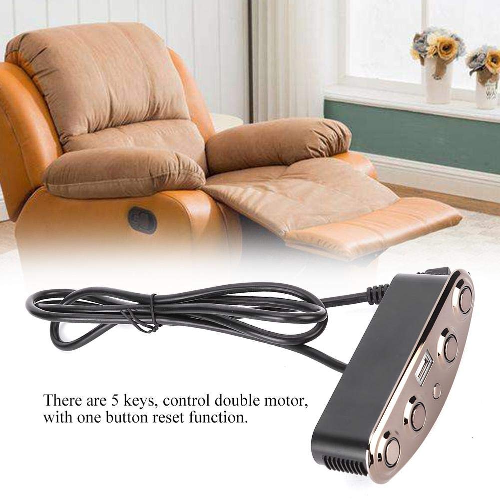 Zerodis Electric Recliner Remote Hand Control, Button Remote Hand Control Handset with 5 Pin Lift Chair Remote Replacement for Power Recliner