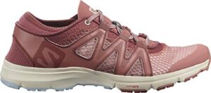 salomon crossamphibian swift 2 hiking shoes for women sneaker, brick dust/apple butter/kentucky blue, 6.5