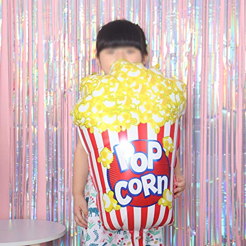 26 x 17 inch Popcorn Party Balloons Movie Popcorn Balloon Foil Party Balloon mylar balloon Movie Night Themed Party Decoration Balloons,10 pcs