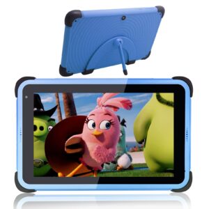 cwowdefu kids tablet 7 inch 32gb coppa certified children's learning tablets android 13 tableta wifi tablette for children toddler boys, blue