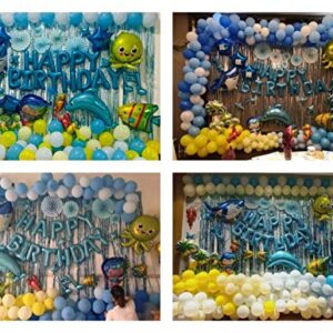 Under the Sea Party Decorations - Ocean Birhday Party Decorations Baby Shark Birthday Decorations Ocean Themed Under the Sea Balloon Arch for Baby Shower