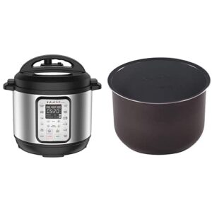 instant pot duo plus 9-in-1 electric pressure cooker and ceramic inner cooking pot mini 3-qt bundle