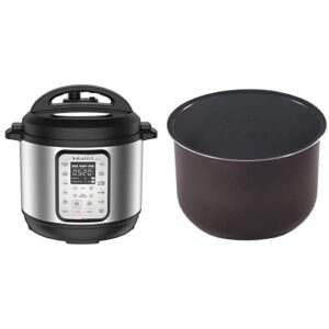 Instant Pot Duo Plus 9-in-1 Electric Pressure Cooker and Ceramic Inner Cooking Pot Mini 3-Qt Bundle