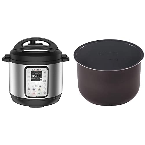 Instant Pot Duo Plus 9-in-1 Electric Pressure Cooker and Ceramic Inner Cooking Pot Mini 3-Qt Bundle