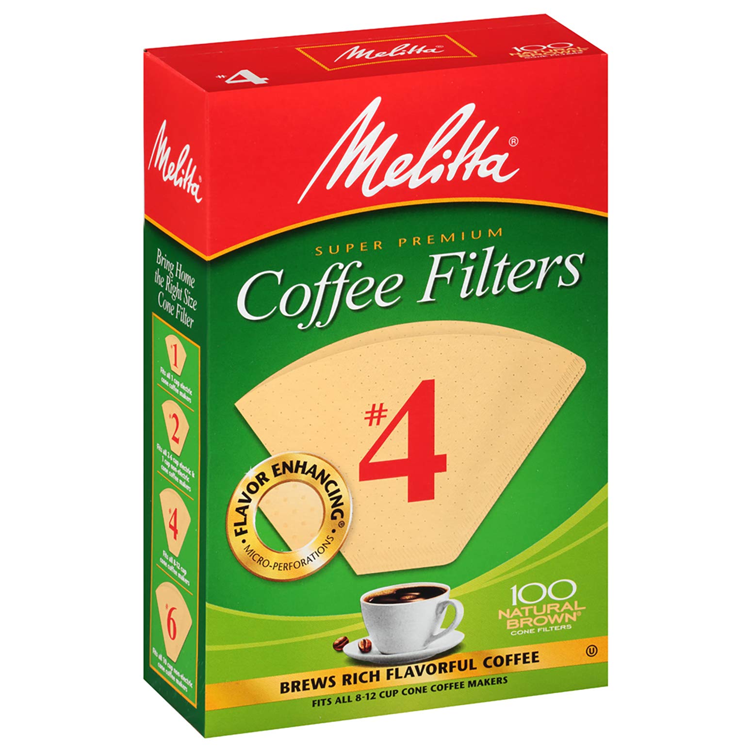 Cuisinart 12-Cup Programmable Coffeemaker + Melitta #4 Cone Coffee Filters, 100 Count (6 Packs, 600 Total Filters)