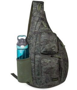 wandf sling bag one strap backpack travel crossbody backpack water-resistant (l-camouflage, large)