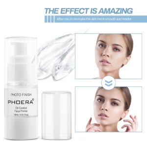 PHOERA Primer Face Foundation Primers,Face Primer for Makeup Long Lasting Hydrating Smoothing Isolated Moisturizing Oil Free Effect Make Up Base Matte Makeup Primer (18ml)