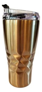 primula triple layer 20 oz hot or cold thermal drink tumbler (champagne)