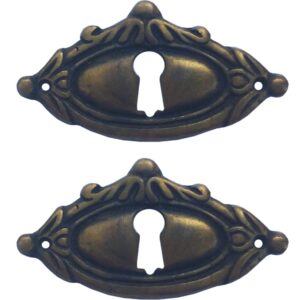Nesha Design Components Victorian Style Keyhole Cover Escutcheons 2 Pcs