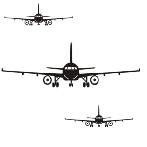 lnrkai 3pcs airplane wall decor stickers, diy removable aircraft wall art decal home decoration for living room, bedroom, gift wallpaper mural for boys, girls, kids