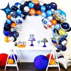 Felice Arts Outer Space Party Balloons kit Space Party Supplies Decoration with Rocket Astronaut Balloon for Birthday Party Baby Shower Sloar System Party