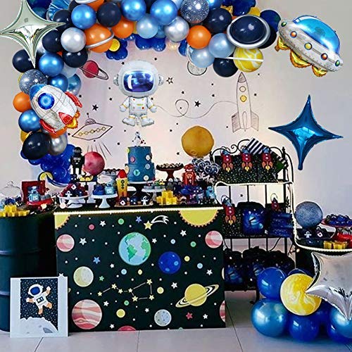 Felice Arts Outer Space Party Balloons kit Space Party Supplies Decoration with Rocket Astronaut Balloon for Birthday Party Baby Shower Sloar System Party