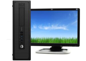 hp desktop 600 g2 computer intel quad core i5-6500 3.2-ghz, 32gb ram, 1tb ssd, with 22in lcd monitors, dvd, wifi, windows 10 (renewed) ¦