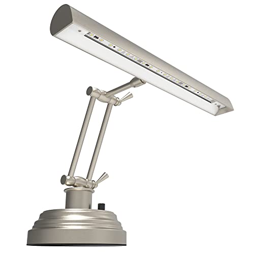 Cocoweb 14" Adjustable Piano Bankers Desk Light with Dimmer in Satin Nickel