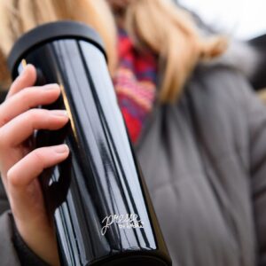 bobble French Coffee Presse, On-The-Go use, Quick Brew, Slim Design, Triple Wall Insulation, 14 oz (Black)