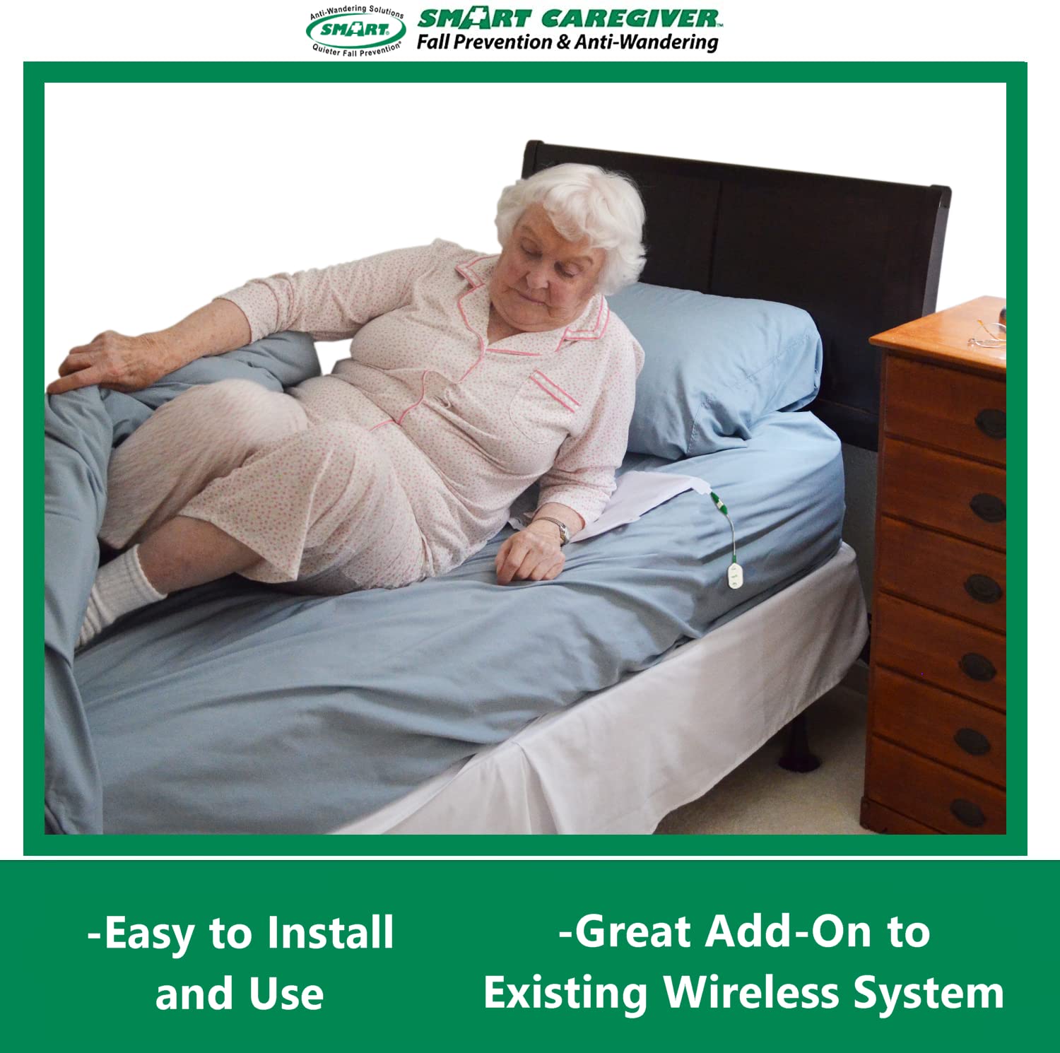 Smart Caregiver Corporation Replacement/Add-on Cordless Bed Sensor Pad - 20in x 30in Works with 433-EC and 433-CMU only