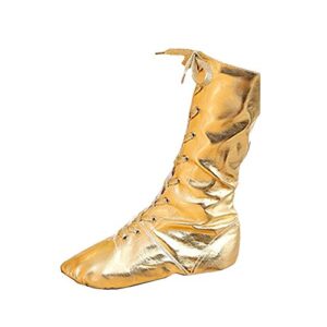 hipposeus women's jazz dance shoes gold split sole dancing training high top ankle dance boots for men, us 7