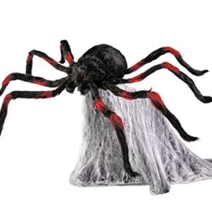 Spirit Halloween LED Red and Black Jumping Spider Animatronic | Halloween Décor | Horror Décor | 21 Inches | Moving Prop