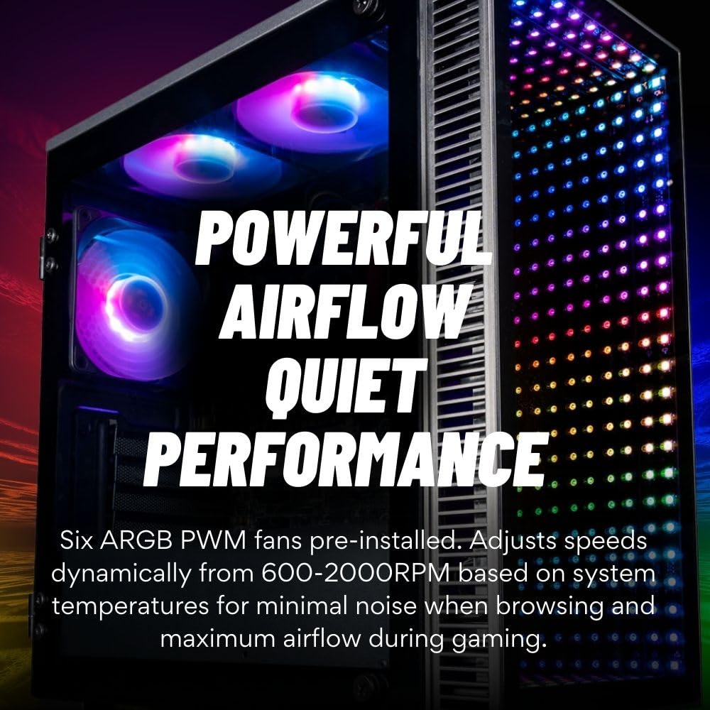 Empowered PC Continuum Micro Gaming Desktop - NVIDIA GeForce RTX 3070 (> 4060 Ti), AMD 6-Core Ryzen 5 5500 Processor, 16GB RAM, 512GB NVMe SSD, WiFi, Windows 11 Home - RGB Gamer Computer