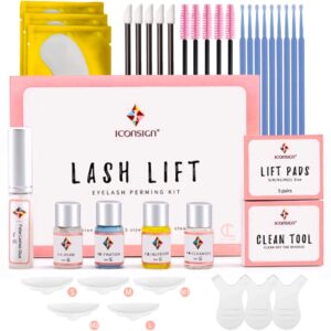 lash lift kit for perming, curling and lifting eyelashes | 2024 updated | semi permanent salon grade supplies for beauty treatments | includes eye shields, pads and accessories