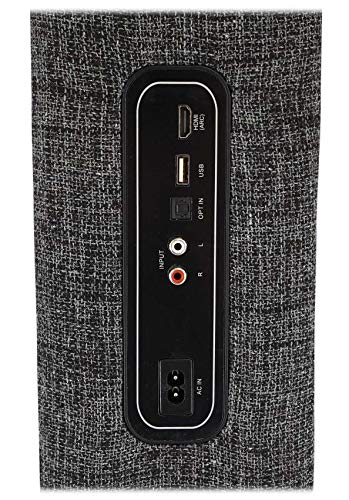 Rockville ONE-Tower All-in-One Tower Bluetooth Speaker System+HDMI/Optical/RCA, Black