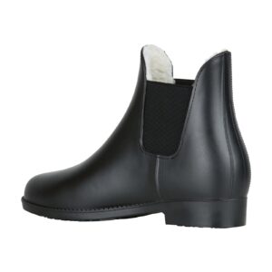 horze bonn lined rubber paddock boots - black - 7.5
