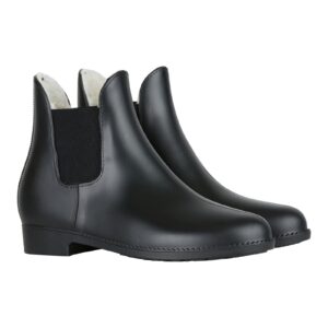 HORZE Bonn Lined Rubber Paddock Boots - Black - 7.5