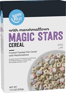 amazon brand, happy belly magic stars cereal, marshmallows, 11.5 oz