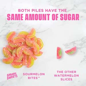 SmartSweets Sourmelon bites, Low Sugar Gummy Candy (3g), Low Calorie (130), Gluten-Free -1.8oz (Pack of 6) Packaging may vary