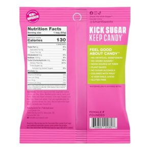 SmartSweets Sourmelon bites, Low Sugar Gummy Candy (3g), Low Calorie (130), Gluten-Free -1.8oz (Pack of 6) Packaging may vary