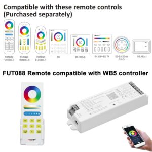 DC12-24V FUT043A+ Remote Control Indoor RGB CCT LED Controller Kit (5in1 Remote kit)