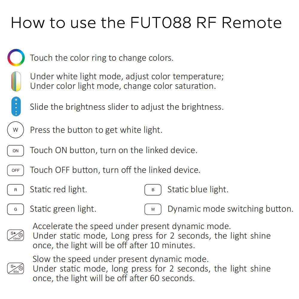 DC12-24V FUT043A+ Remote Control Indoor RGB CCT LED Controller Kit (5in1 Remote kit)