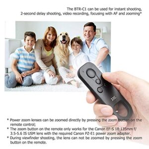 JJC Bluetooth Wireless Remote Control Shutter Release for Canon EOS R100 R50 R R3 R5 R6 II R7 R8 R10 RP M50 M6 Mark II M200 6D Mark II 90D Rebel SL3 SL2 T8i T7i V10 G7X Mark III G5X Mark II SX70HS