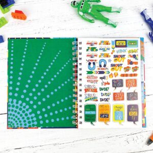 Denise Albright Gratitude Finder® 52 Week Non-Dated Journal for Boys with 177 Totally Cool Hand-Illustrated Stickers (Super Kiddo)