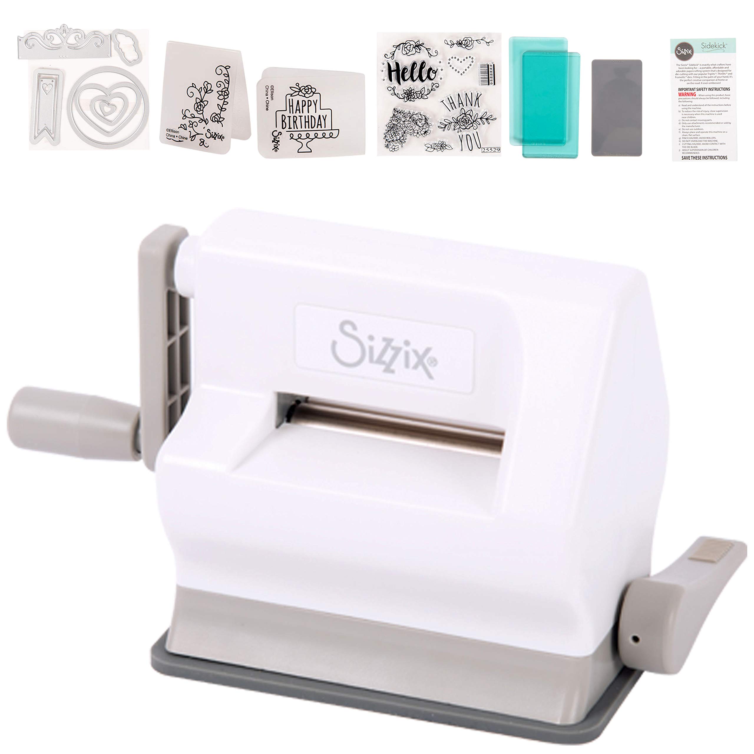 Sizzix Sidekick Starter Kit 661770 Portable Manual Die Cutting & 661769 Sidekick Cutting Pads, 1 Pair, Aqua, One Size