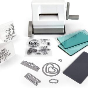 Sizzix Sidekick Starter Kit 661770 Portable Manual Die Cutting & 661769 Sidekick Cutting Pads, 1 Pair, Aqua, One Size