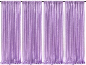 sparkly sequin backdrop curtain 4 packs 2ftx8ft wedding party backdrop lavender sequence sequin photo booth backdrop