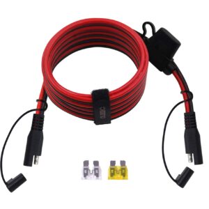 CUZEC 10FT/3.05m 14AWG SAE to SAE Extension Cable Quick Disconnect Wire Harness SAE Connector/SAE to SAE Heavy Duty Extension Cable