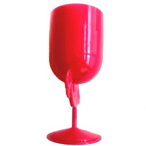 Luau Party PLASTIC PINK FLAMINGO GOBLET Drink Cup Wine Glass Tiki Bar Decoration