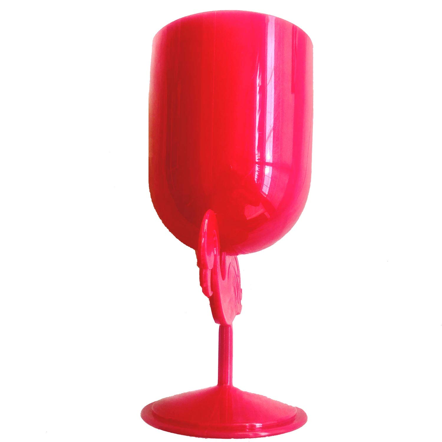 Luau Party PLASTIC PINK FLAMINGO GOBLET Drink Cup Wine Glass Tiki Bar Decoration