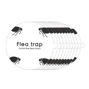 flea trap refills 10 packs, flea trap for inside your home, replacement pads for flea light, 7.1 inch natural glue discs refill