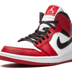 Nike Men's Air Jordan 1 Mid Chicago 2020", White/Gym Red/Black, 10.5