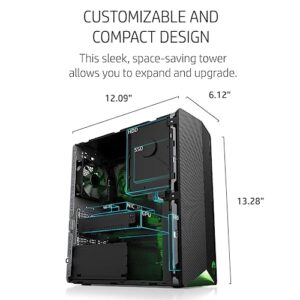 HP Pavilion Gaming Desktop, NVIDIA GeForce GTX 1650, Intel Core i5-10400F, 8 GB DDR4 RAM, 256 GB PCIe NVMe SSD, Windows 11, USB Mouse and Keyboard, Compact Tower Design (TG01-1020, 2020)