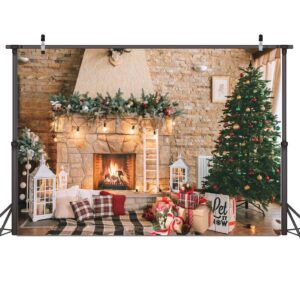 dudaacvt 8x6ft christmas fireplace theme backdrop for photography christmas photography backdrop merry xmas sock gift decorations family party party su pplies banner booth props d470