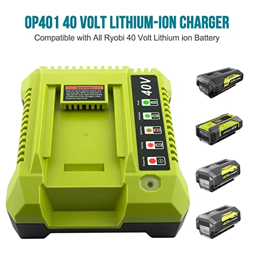 ADVTRONICS 40 Volt Lithium-Ion OP401 Charger Compatible with Ryobi 40V Battery OP4026 OP40201 OP4040 OP40401 OP4050 OP4050A OP40501 OP40601