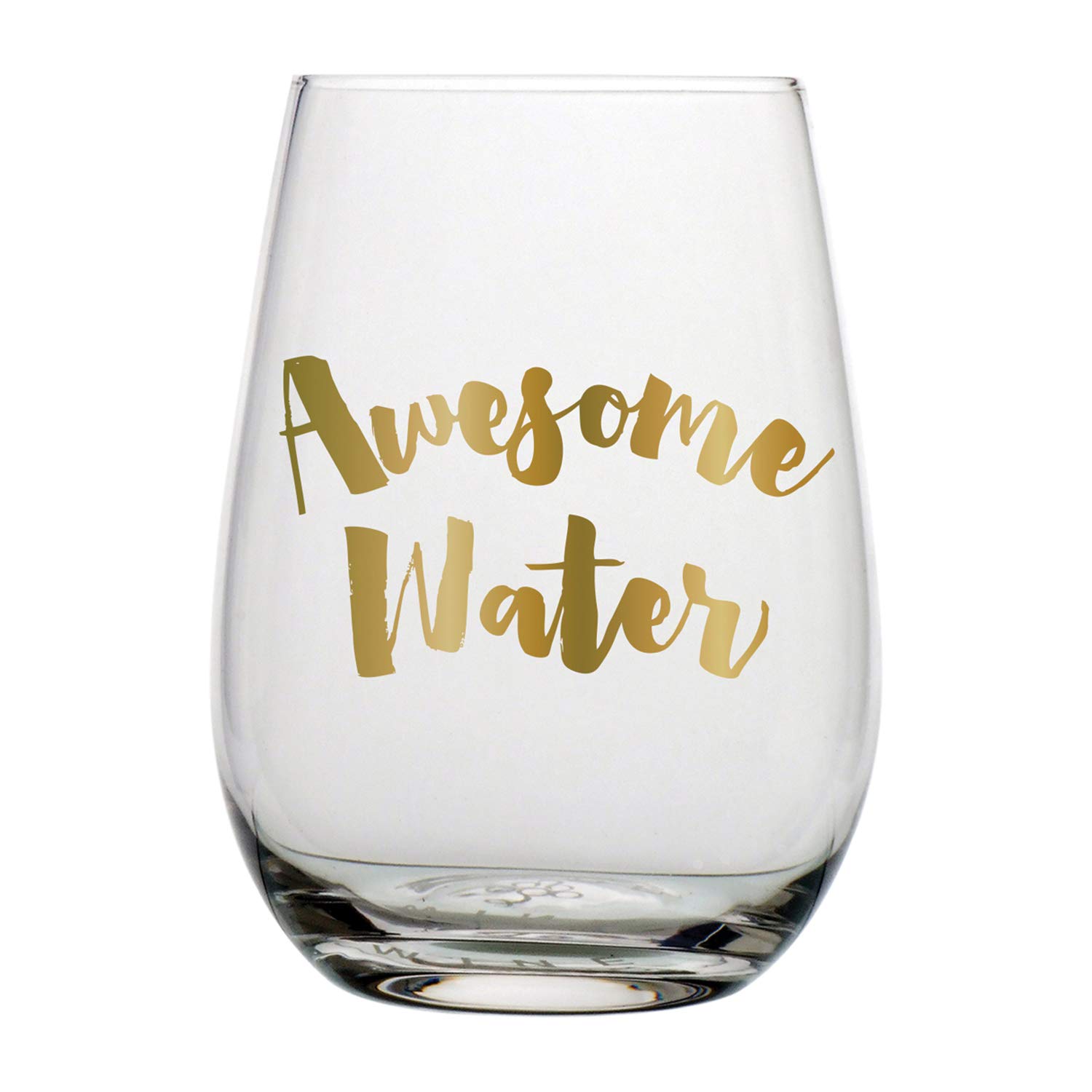 slant collections Creative Brands Stemless Wine Glass, 20-Ounce, Awesome Water