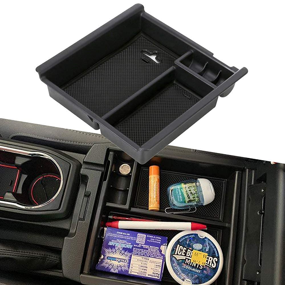 EDBETOS Tacoma Accessories for Toyota Tacoma 2016-2023 Center Console Organizer Tray and Divider and Glove Box Organizer Armrest Interlock Secondary Storage