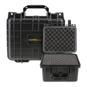 olympia 10.47" waterproof hard case with diy customizable foam, fit use of gear, equiment, camera and so on