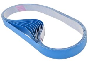 1x30 2000 grit - 9 micron blue polishing sanding belts with cushioned ultra flexible mylar backing ultra fine grit belts 10 pack (2000 grit)